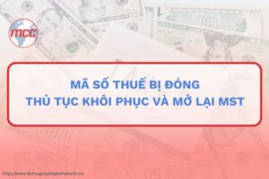 mã số thuế bị đóng