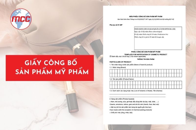 công bố sản phẩm mỹ phẩm