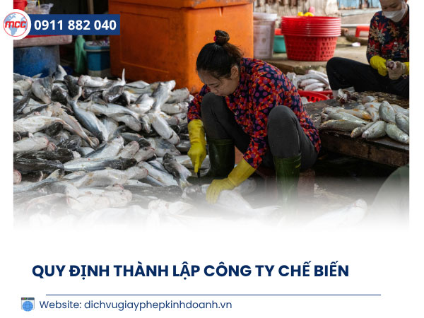 Thủ tục thành lập công ty chế biến thuỷ hải sản