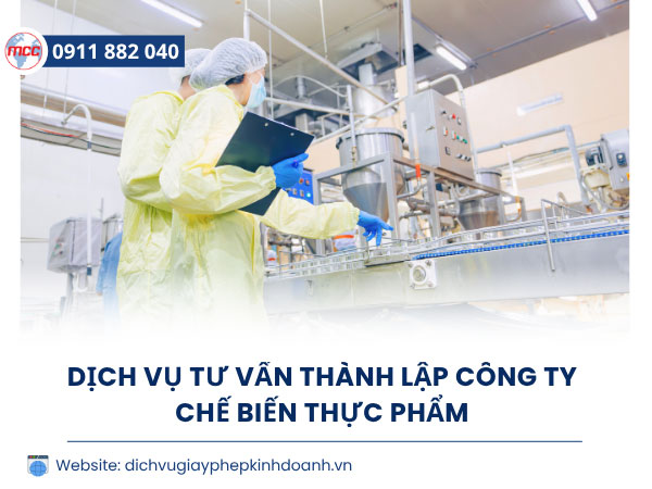 tư vấn thành lập công ty chế biến 