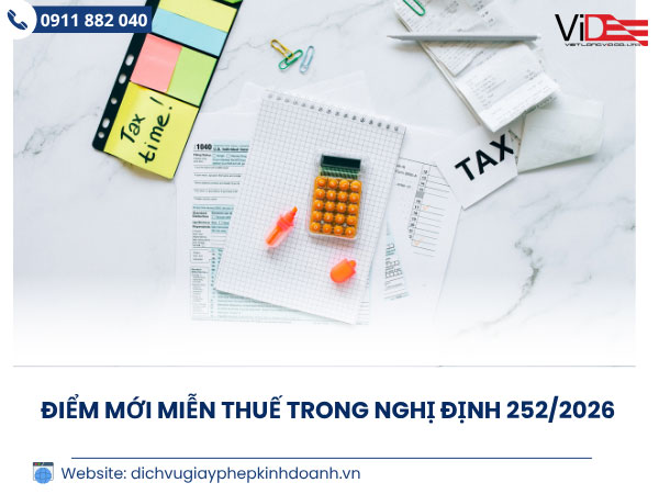 Điểm mới về miễn thuế trong nghị định 252/2026/NĐ-CP