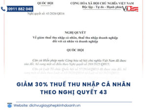 giảm thuế thu nhập cá nhân theo Nghị quyết 43