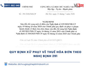 xử phạt về thuế hoá đơn